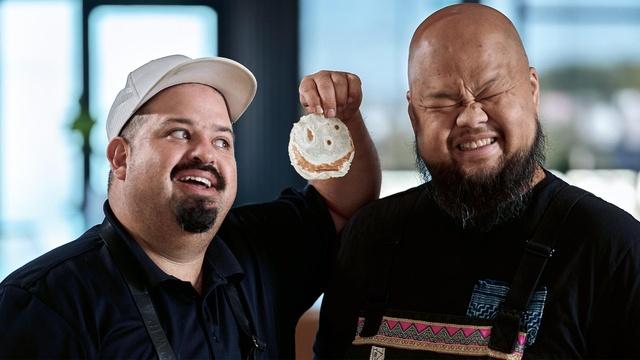 Filipino Pancit and Mexican Burritos