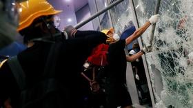 Video thumbnail: PBS NewsHour Hong Kong protesters storm buildings, clash with police
