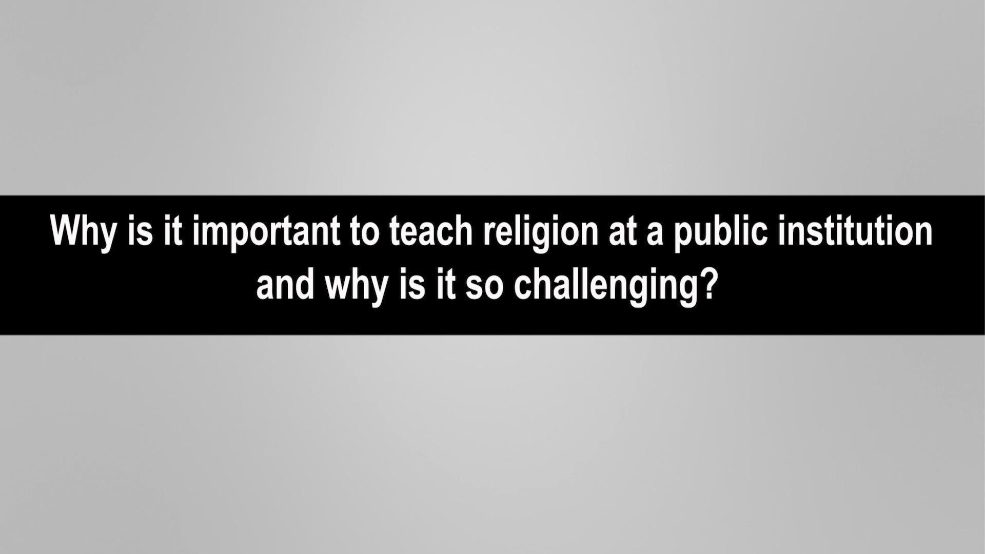 Religion at a Public Institution (Expanded Edition)