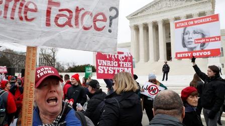 Video thumbnail: PBS NewsHour News Wrap: High court hears pivotal labor union case