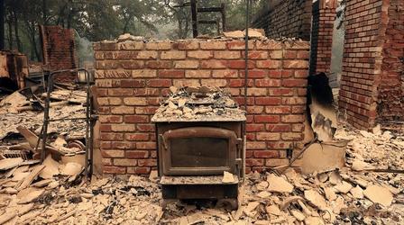 Video thumbnail: PBS NewsHour Destructive fires moving at exponential rates in California