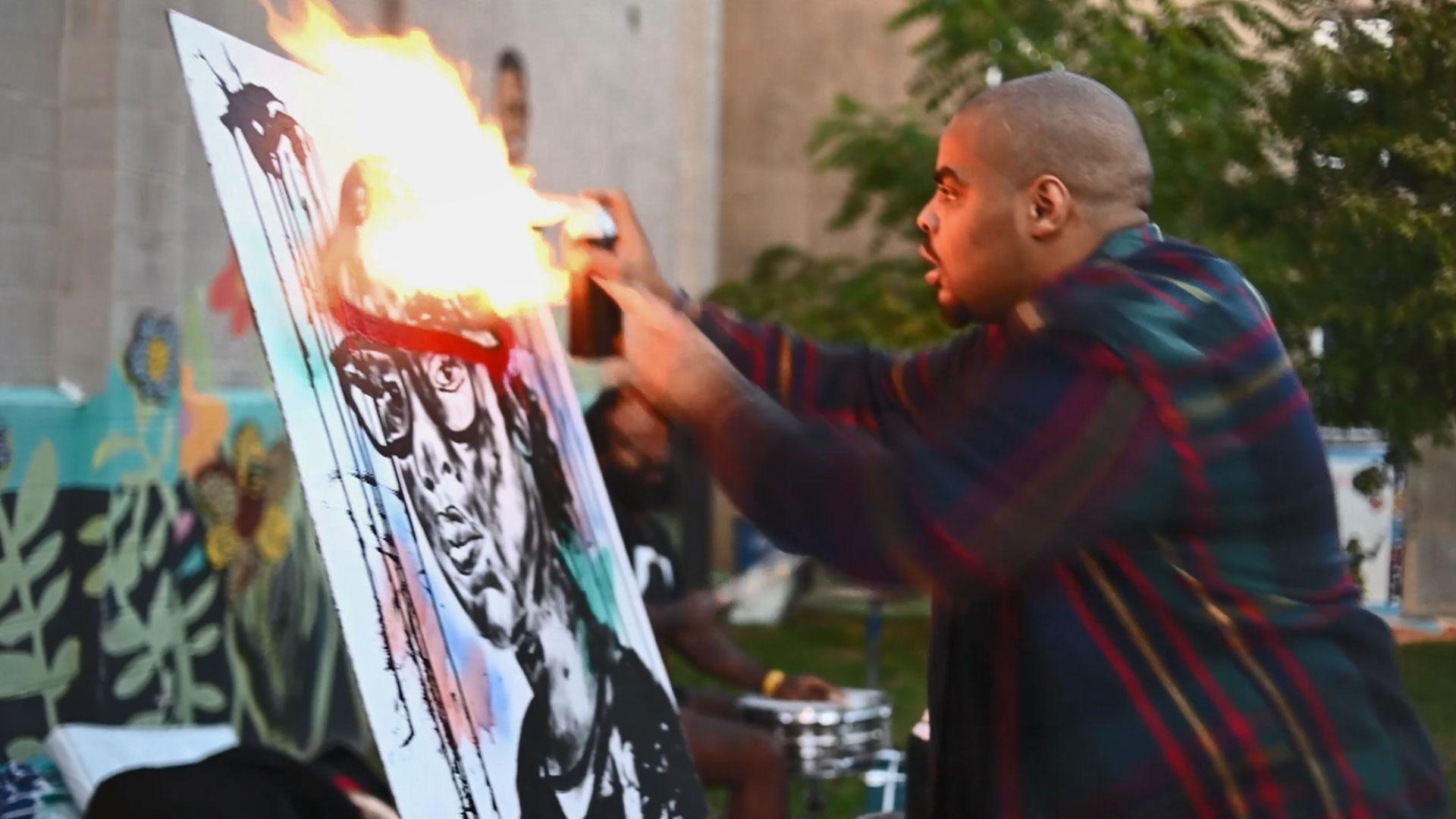 Artworks host Wendel Partick discusses the captivating work of visual artist Kolpeace Johnson.