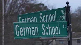 What happened to the school that German School Road was named for?