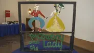 Appraisal: 'The Cowboy and the Lady' Painted Sculpture
