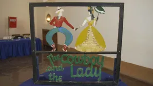 Appraisal: 'The Cowboy and the Lady' Painted Sculpture