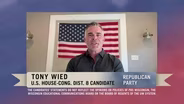 2026 Candidate Statement: Tony Wied, U.S. House – 8th Congressional District