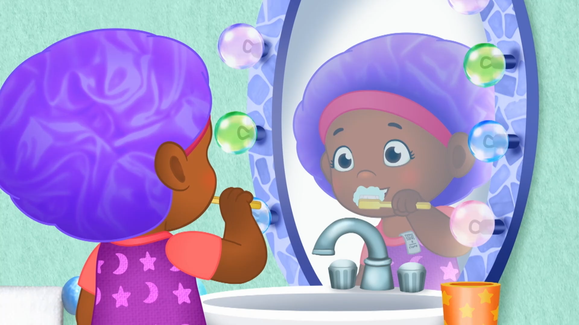 Miss Elaina Brushes her Teeth