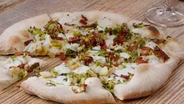 Brussel Sprouts and Bacon Pizza