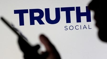 Video thumbnail: PBS NewsHour Truth Social stock price soars despite $49M loss