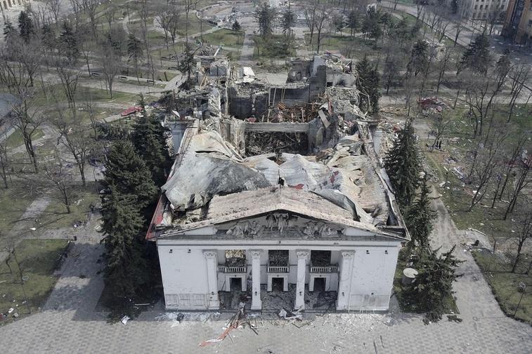 Mariupol theater strike exposed Russian brutality in Ukraine Poster