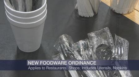 Video thumbnail: Chicago Tonight City Ordinance Starts: Plastic Utensils No Longer Included