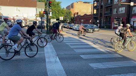 Video thumbnail: Chicago Tonight Bike Safety Rally in Chicago Calls for Better Infrastructure