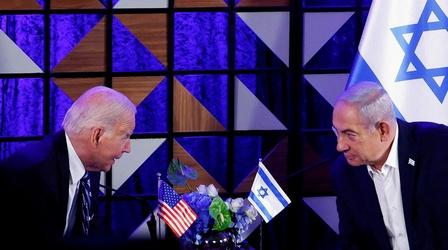 Video thumbnail: Washington Week with The Atlantic Israel draws Biden’s frustration for the situation in Gaza