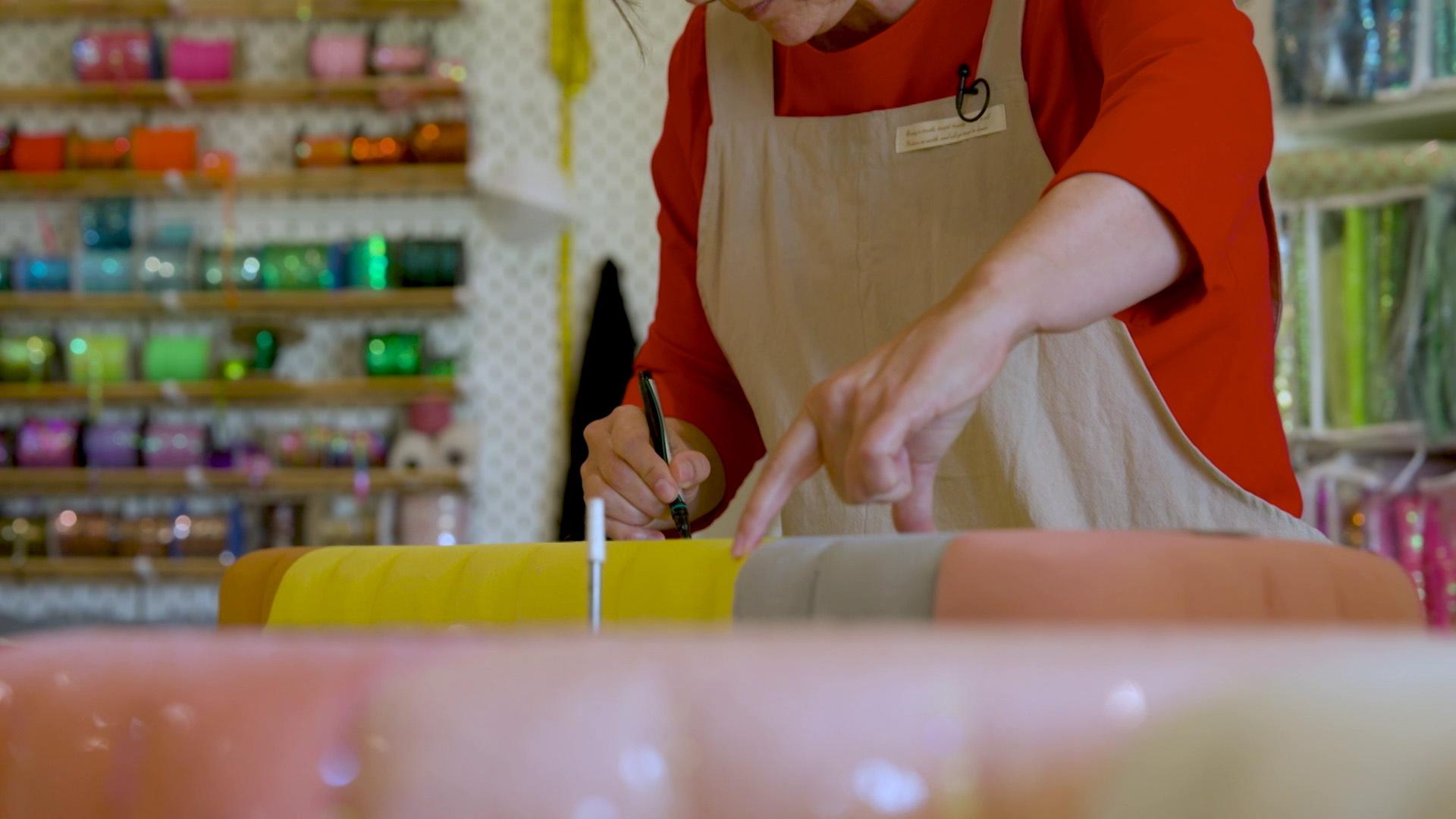 Meet Beck Baumann, a Reno-based artist who creates one-of-a-kind sequin sculptures.