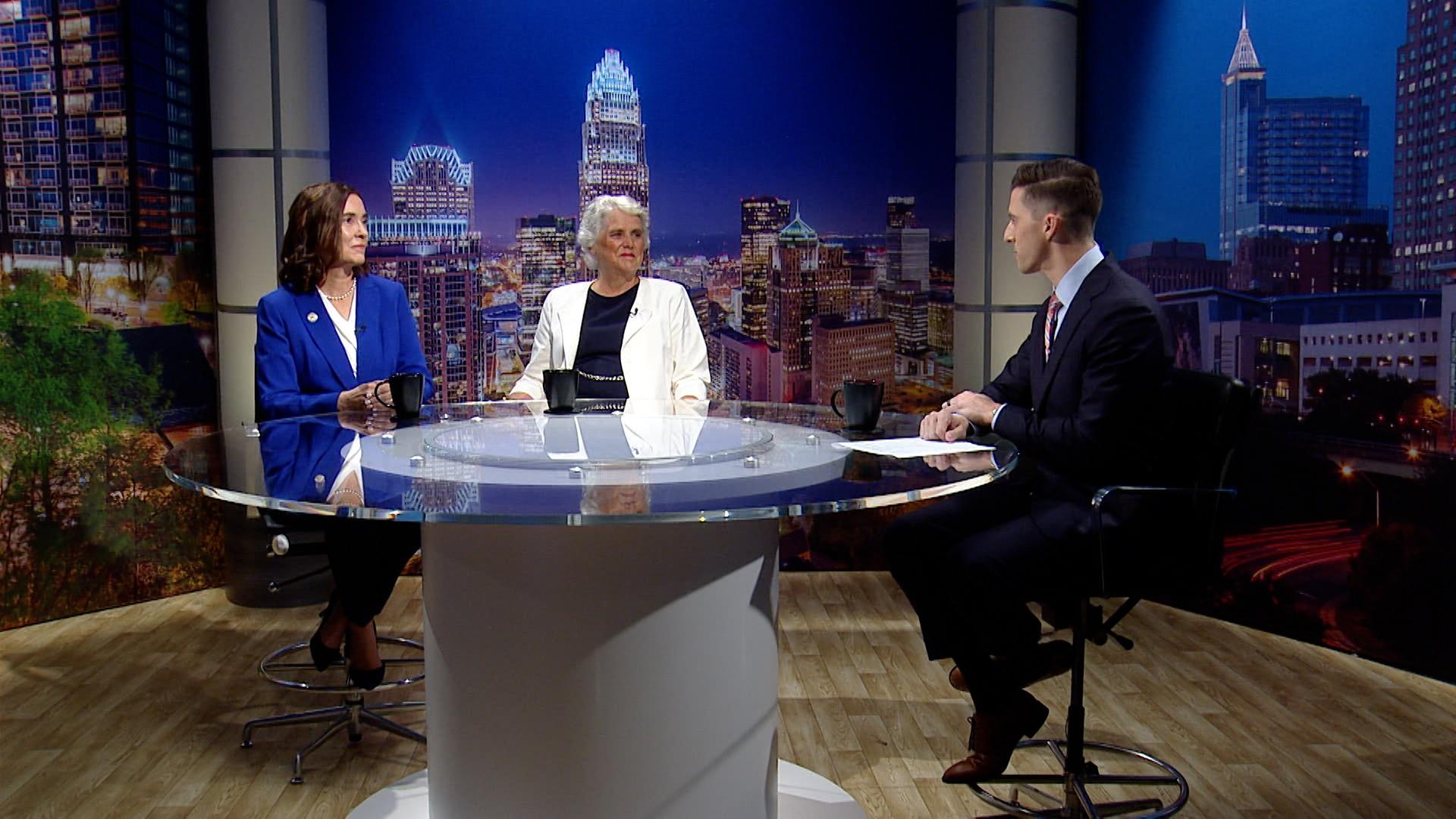 NC Supreme Court Associate Justice Seat 1, Anita Earls (D) & Sarah Stevens (R) and host, David Hardy.