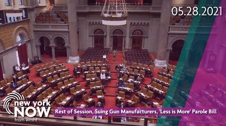 Video thumbnail: New York NOW Rest of Session, Suing Gun Manufacturers, Parole Bill