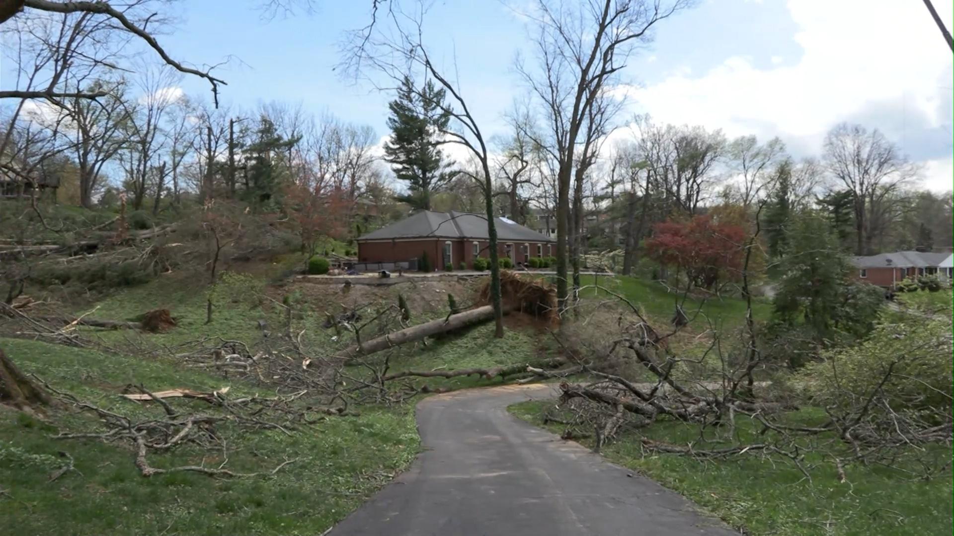 Cleanup and Damage Assessment Continues after 11 Tornadoes Hit Kentucky