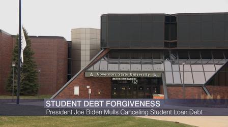 Video thumbnail: Chicago Tonight Canceling Student Loan Debt an Undue Burden, Critics Say