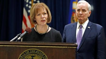 Video thumbnail: PBS NewsHour News Wrap: Tina Smith tapped to fill Franken's Senate seat