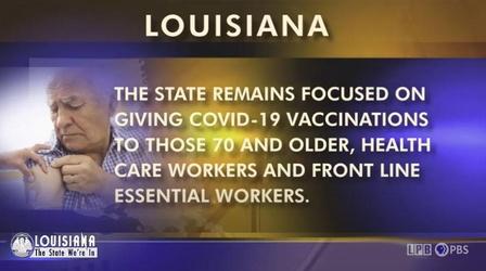 Video thumbnail: Louisiana: The State We're In Vaccine, Alert, Grand Isle Levees, Mardi Gras