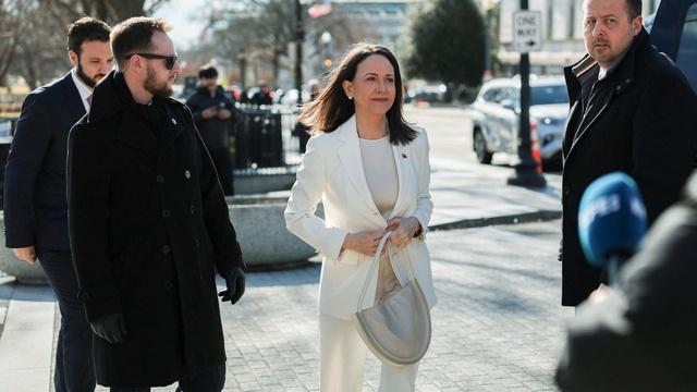 Machado meets Trump amid Venezuelan leadership uncertainty