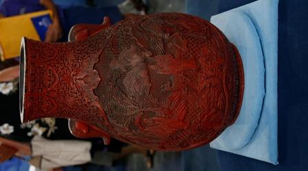 Video thumbnail: Antiques Roadshow Appraisal: Chinese Red Laquer Carved Vase, ca. 1880