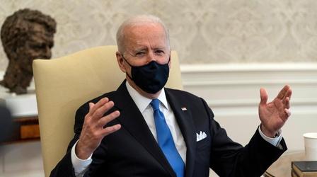 Video thumbnail: PBS NewsHour News Wrap: Biden denounces loosening of COVID restrictions