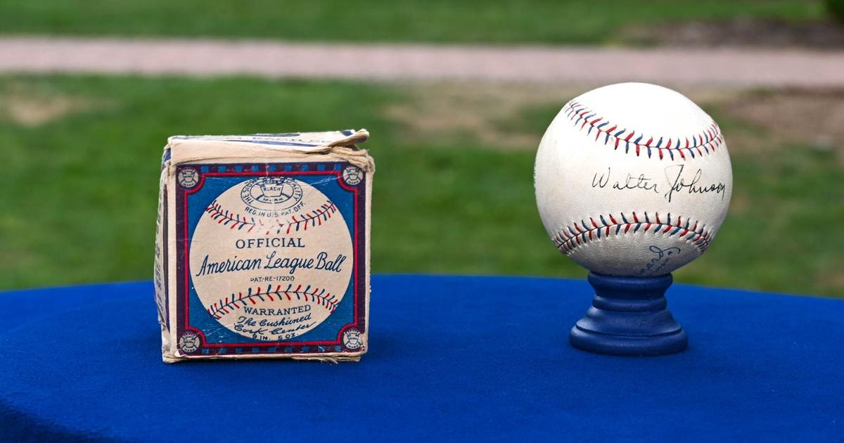 Walter Johnson-signed Baseball with Box, ca. 1925, Antiques Roadshow