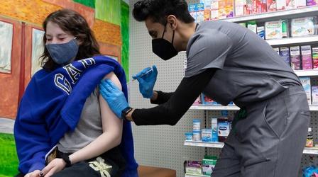 Video thumbnail: PBS NewsHour Pharmacists struggle to keep up with spike in demand