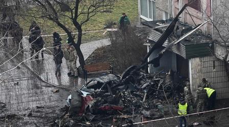 Video thumbnail: PBS NewsHour Ukrainian interior minister among 14 killed in crash
