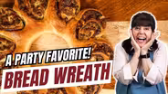 The Perfect Party Snack | Pull-Apart Bread Wreath!