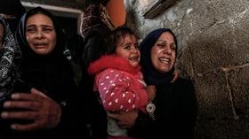 Video thumbnail: PBS NewsHour News Wrap: Israeli air raids kill at least 3 Palestinians