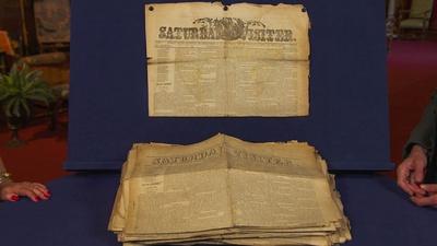 Appraisal: 'Saturday Visiter' Newspaper Collection, ca. 1850