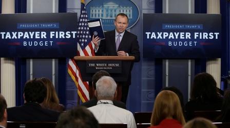 Video thumbnail: PBS NewsHour Debating the impact of Trump’s stark budget departure