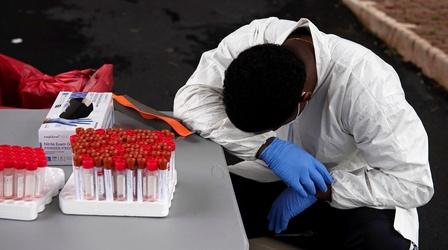 Video thumbnail: PBS NewsHour As cases skyrocket, Texas officials disagree over testing