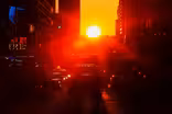 ‘Manhattanhenge’ lights up New York City streets