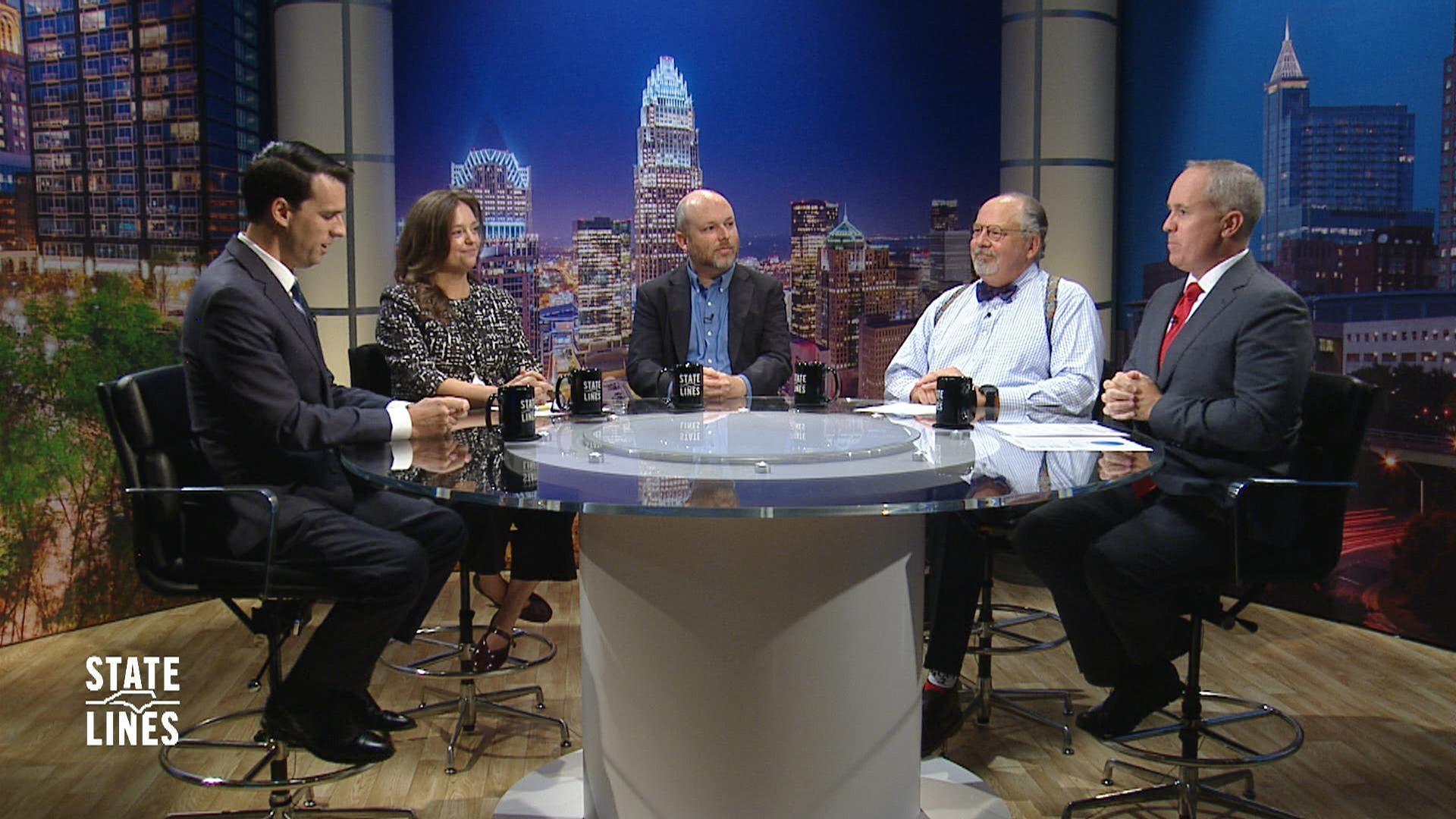 Host of State Lines, Kelly McCullen and panelists.