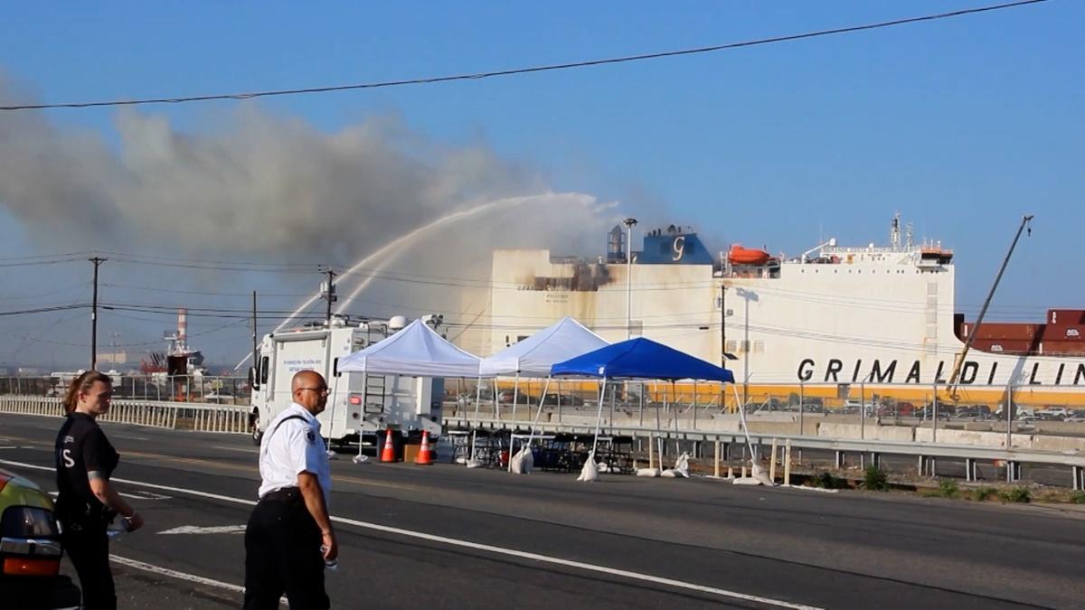 Coast Guard opens hearings into fatal Port Newark ship fire NJ