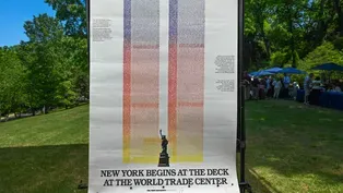 Appraisal: World Trade Center Bus Stop Poster, ca. 1987