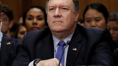 Video thumbnail: PBS NewsHour 'Fear not,' Pompeo says to senators’ foreign policy concerns