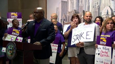 Video thumbnail: Chicago Tonight Teachers, Support Staff, Park District: A Triple Strike?