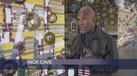Video thumbnail: Chicago Tonight: Black Voices Artist Uses Discarded Objects to Reclaim Identity