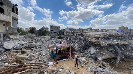 Video thumbnail: PBS NewsHour Rebuilding begins in Gaza amid dire conditions