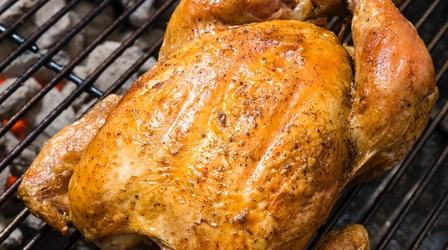 Video thumbnail: America's Test Kitchen Grill-Roasted Chicken and Green Beans