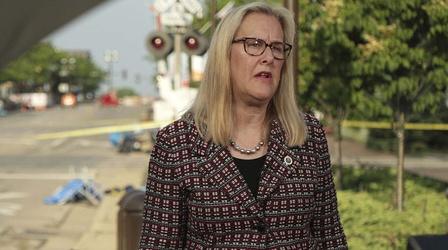 Video thumbnail: PBS NewsHour Highland Park Mayor Rotering on how her community is coping