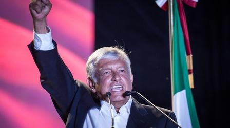 Video thumbnail: PBS NewsHour Mexican election frontrunner promises to overturn the system