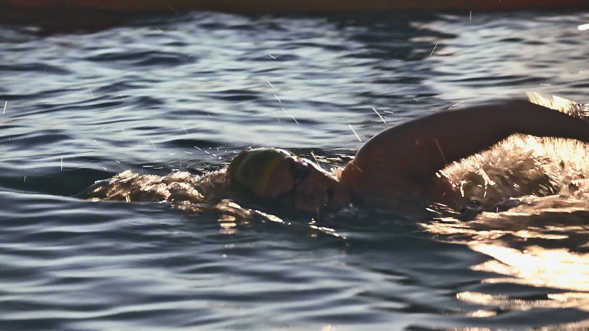 Katie Pumphrey hopes to swim 24 miles from the Chesapeake Bay Bridge to Baltimore's Inner Harbor.