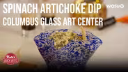 Making Spinach Artichoke Dip with Columbus Glass Art Center | Kate's Quick Bites