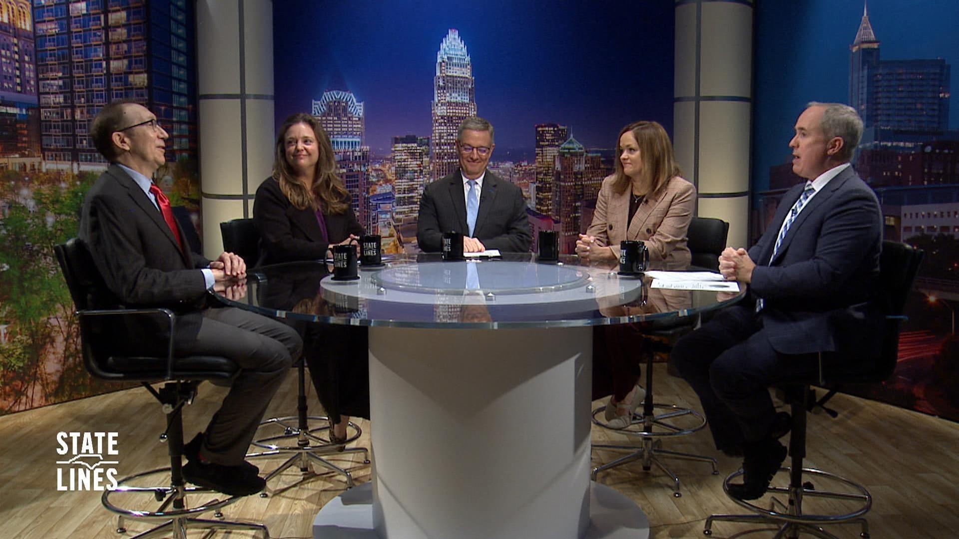 Host of State Lines, Kelly McCullen and panelists.