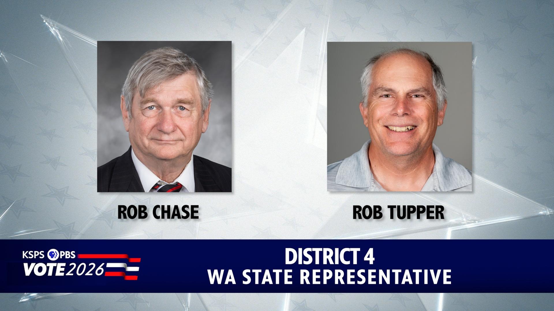 Rob Chase and Rob Tupper debate who will serve voters in Spokane Valley and NE Spokane County.